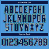 Custom Powder Blue Navy-Teal Authentic Baseball Jersey