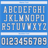 Custom Powder Blue White-Navy Mesh Authentic Football Jersey