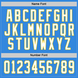Custom Powder Blue White-Gold Hockey Jersey