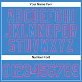 Custom Powder Blue Powder Blue-Pink Authentic Baseball Jersey