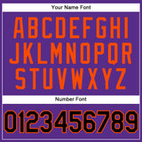 Custom Purple Black Pinstripe Black-Orange Authentic Baseball Jersey