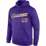 Custom Stitched Purple Vintage USA Flag-Cream Sports Pullover Sweatshirt Hoodie