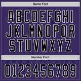 Custom Purple Black-Gray Hockey Jersey