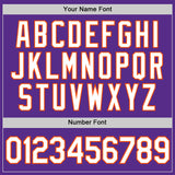 Custom Purple White-Orange Performance T-Shirt