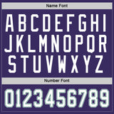Custom Purple White-Kelly Green Hockey Jersey