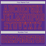 Custom Stitched Purple Purple-Orange Sports Pullover Sweatshirt Hoodie