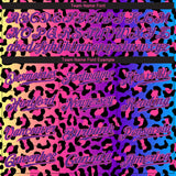 Custom Purple Purple-Pink 3D Pattern Design Leopard Authentic Baseball Jersey