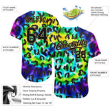 Custom Purple Black-Old Gold 3D Pattern Design Leopard Authentic Baseball Jersey