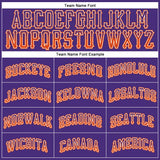 Custom Purple Orange-White Authentic Drift Fashion Baseball Jersey