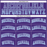 Custom Purple Light Blue-White Authentic Drift Fashion Baseball Jersey