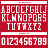Custom Red White Round Neck Basketball Jersey