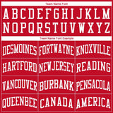 Custom Red White Round Neck Basketball Jersey