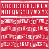 Custom Red White Round Neck Suit Basketball Jersey