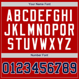Custom Red Navy-White Authentic Baseball Jersey