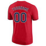 Custom Red Navy-White Performance T-Shirt-Discount