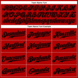 Custom Red Black Authentic Baseball Jersey