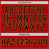 Custom Red Black-Old Gold Authentic Baseball Jersey