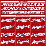 Custom Red White-Light Blue Authentic Baseball Jersey