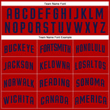 Custom Red Navy Authentic Baseball Jersey
