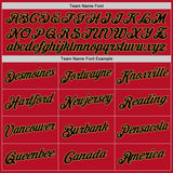 Custom Red Black-Old Gold Performance T-Shirt