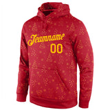 Custom Stitched Red Gold Christmas 3D Sports Pullover Sweatshirt Hoodie