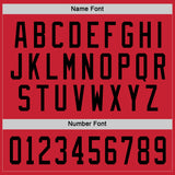 Custom Red Black Hockey Jersey