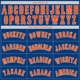 Custom Royal Orange-White Authentic Baseball Jersey