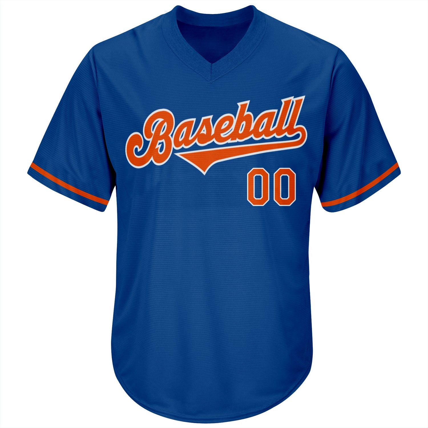 Custom Royal Orange-White Authentic Throwback Rib-Knit Baseball Jersey Shirt