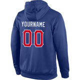 Custom Stitched Royal Red-White Sports Pullover Sweatshirt Hoodie-Discount
