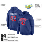 Custom Stitched Royal Red-White Sports Pullover Sweatshirt Hoodie-Discount