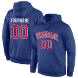 Custom Stitched Royal Red-White Sports Pullover Sweatshirt Hoodie-Discount