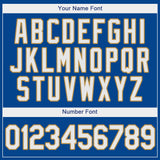 Custom Royal White-Old Gold Authentic Baseball Jersey