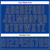 Custom Royal Royal-Old Gold Authentic Baseball Jersey