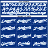 Custom Royal White Pinstripe White-Light Blue Authentic Baseball Jersey