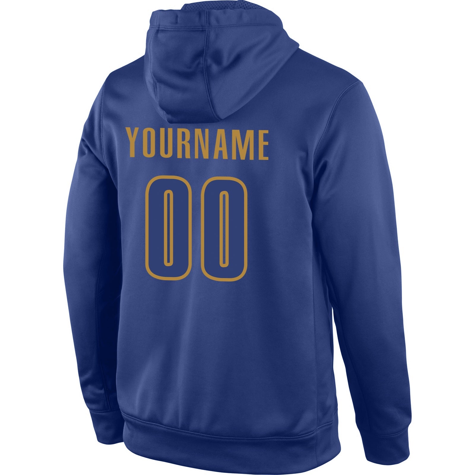 Custom Stitched Royal Royal-Old Gold Sports Pullover Sweatshirt Hoodie