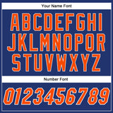 Custom Royal Orange-White Authentic Baseball Jersey