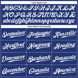 Custom Royal White-Purple Authentic Baseball Jersey