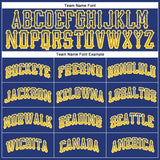 Custom Royal Gold-White Authentic Drift Fashion Baseball Jersey