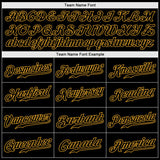 Custom Black Snakeskin Black-Gold Authentic Baseball Jersey