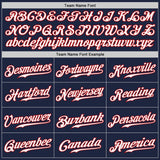 Custom White Navy-Red Authentic Split Fashion Baseball Jersey