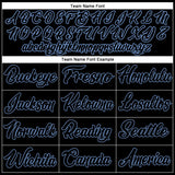 Custom White Black-Light Blue Authentic Split Fashion Baseball Jersey