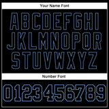 Custom White Black-Light Blue Authentic Split Fashion Baseball Jersey