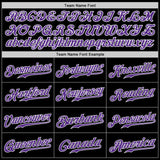 Custom Black Purple-Gray Authentic Split Fashion Baseball Jersey