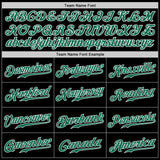 Custom Black Kelly Green-Pink Authentic Split Fashion Baseball Jersey