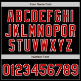 Custom Black Red-Royal Authentic Split Fashion Baseball Jersey
