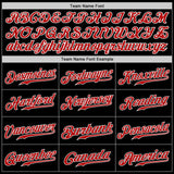 Custom Black Red-Royal Authentic Split Fashion Baseball Jersey