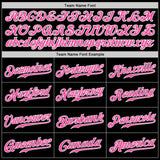 Custom Black Pink-Light Blue Authentic Split Fashion Baseball Jersey