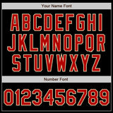 Custom Black Red-Olive Authentic Split Fashion Baseball Jersey