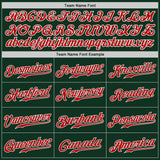 Custom Green Red-Gray Authentic Split Fashion Baseball Jersey