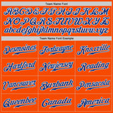 Custom Orange Royal-White Authentic Split Fashion Baseball Jersey